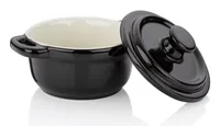 Kela Auflaufform Malin ? 10 cm, Rund, Schwarz - Materialtyp: Keramik - Material: Keramik - Detailfarbe: Schwarz - Set: Nein - Verpackungseinheit: 1 Stück - Form: Rund