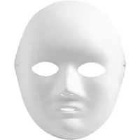 Creativ Company Vollmaske 10 Stück, Weiss - Packungsgrösse: 10 Stück - Produkttyp: Maske - Material: Zeltstoff - Detailfarbe: Weiss - Motto: Universal