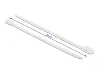 Delock Kabelbinder mit Befestigungsöse L 300 x B 7,6 mm weiß 10 Stück