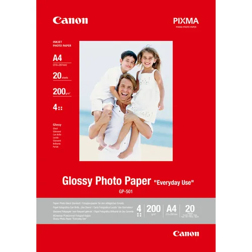 CANON Photo Paper glossy A4 GP501A4 InkJet, 200g 20 Blatt