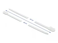 Delock Kabelbinder mit Befestigungsöse L 400 x B 7,6 mm weiß 10 Stück