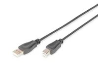 Digitus AK-300105-005-S USB Kabel USB 2.0 0,5 m USB A USB B 0,48 Gbit/s Schwarz