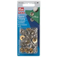 Prym Druckknöpfe Anorak Silber, 15 mm - Detailfarbe: Silber