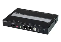 Aten KVM Switch CN9950 DisplayPort - Konsolen Ports: USB 2.0 - 3.5 mm Mikrofoneingang - DisplayPort - 3.5 mm Kopfhöreranschluss - Computer Ports: 3.5 mm Kopfhöreranschluss - 3.5 mm Mikrofoneingang - DisplayPort - KVM-Art: Netzwerk - Anzahl Geräte: 1 - Mon