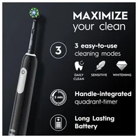 Oral-B Pro 1 Cross Action , Elektrische Zahnbürste (schwarz, mit Reiseetui)