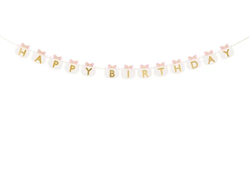 Partydeco Girlande Katze Rosa, 2.8 m - Materialtyp: Papier - Material: Papier - Detailfarbe: Rose - Länge: 2.8 m - Motto: Geburtstag