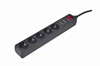 Gembird SPG5-C-5 surge protector Black 5 AC outlet(s) 1.5 m
