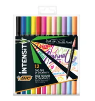 BIC Intensity Dual Brush Fasermaler marker 12 pc(s) Brush tip Black, Blue, Green, Light Blue, Light Green, Light pink, Orange, Pink, Red, Violet, Yellow