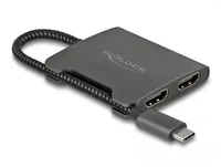 DeLOCK USB Type-C Splitter (DP Alt Mode) to 2 x HDMI MST 4K 60 Hz