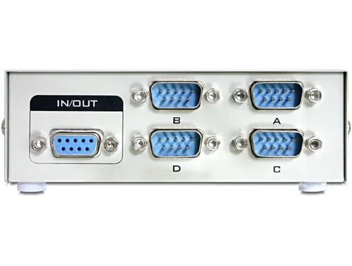 Delock Seriell Umschalter RS-232 / RS-422 / RS-485 4-Port manuell