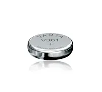 Varta Knopfzelle V361 , 10 Stück - Gewicht: 0.39 g - Verpackungseinheit: 10 Stück - Chemisches System: Silberoxid - Batterietyp Bauform: SR68 / V373 / 539 / 373 / 372 / SR916SW / SR916W / D372 - Anwendung: Uhrenbatterien - Spannung: 1.55 V