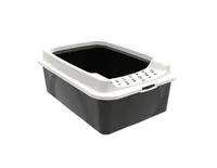 Rotho Katzentoilette Bonnie M Eco Schwarz – Sand - Stromversorgung: Keine - App kompatibel: Nein - Breite: 39.3 cm - Höhe: 20.9 cm - Tiefe: 57.2 cm - Detailfarbe: Sand - Schwarz