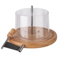 APS Käsehobel mit Abdeckhaube 22 cm - Detailfarbe: Braun - Nature - Küchenreibe: Käsehobel - Verarbeitungsart: Fein - Betriebsart: Manueller Betrieb - Material: Edelstahl - Holz