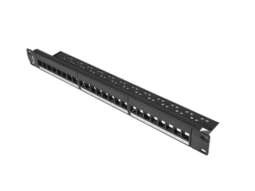 LANBERG 19 Patchpanel Blank 1U 24-Port für Keystone sw