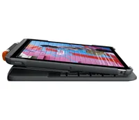 Logitech Tablet Tastatur Cover Slim Folio iPad 10.2 (7. - 9. Gen.) - Verbindungsmöglichkeiten: Bluetooth - Tastaturlayout: QWERTZ (CH) - Kompatible Hersteller: Apple - Bildschirmdiagonale: 10.2  - Detailfarbe: Schwarz - Graphit - Tablet Kompatibilität: iP