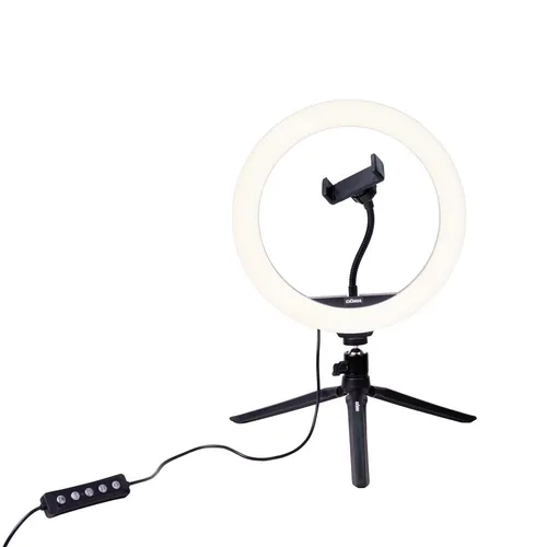 Dörr Videoleuchte Vlogging Kit VL-26 RGB - Farbtemperatur Kelvin: 3000 bis 6000 K - Lichtfarbe: Kaltweiss/Tageslichtweiss (KW) - Farbe: Schwarz