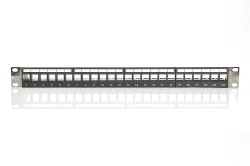 MODULAR PATCH PANEL SHIELDED 24-PORT COLOR BLACK