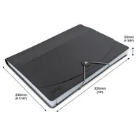 Rapesco Fächermappe Germ-Savvy A4, Schwarz matt - Typ: Fächermappe - Ausstattung: Volldeckend - Beschriftungsvordruck mit Sichtfenster - Fächer - Gummiband - Detailfarbe: Schwarz matt - Material: Polypropylen (PP)