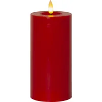 Star Trading LED-Kerze Pillar Flamme Flow, 17.5 cm, Rot - Betriebsart: Batteriebetrieb - Fernbedienung: Nein - Aussenanwendung: Nein - Höhe: 17.5 cm - Timerfunktion: Ja - Set: Nein