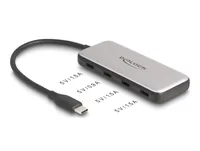 DELOCK USB 10 Gbps USB Type-C Hub mit 4 x USB Type-C Buchse und PD 85 Watt