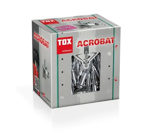 Tox-Dübel Hohlraumdübel  Acrobat M8 x 55 mm, SW13, 2 Stück - Bohrdurchmesser: 12 mm - Länge: 55 mm - Verpackungseinheit: 2 Stück - Für Material: Baumwolle - Set: Nein