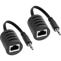 InLine Audio über RJ45 passiv - 2x Klinke 3,5mm Stecker / RJ45 Buchse - max. 50m,