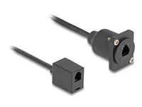 DELOCK D-Typ RJ10 Kabel Buchse zu Buchse schwarz 30 cm