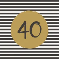 Paper + Design Papierservietten 40th Birthday 33 cm x 33 cm, 20 Stück - Material: Papier - Grösse: 33 cm x 33 cm - Produkttyp: Papierservietten - Motiv: Geburtstag - Detailfarbe: Gold - Schwarz - Weiss - Anzahl Lagen: 3