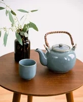 Esmée Tee-Set Japandi Krug & 4 Tassen 0.7 l, Blaugrau - Material: Steingut - Filtertyp: Kein Filter - Fassungsvermögen: 0.7 l - Kompatible Kochfelder: Manuell - nicht für Kochfelder