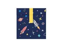 PartyDeco TNSP6 lunch box Lunch bag Paper Blue, Multicolour 6 pc(s)
