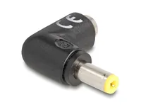DC Adapter 5,5 x 2,5 mm Stecker zu 5,5 x 2,5 mm Buchse 90° gewinkelt