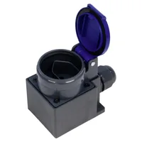 Steffen 56 00056 socket-outlet Type 23 Anthracite, Blue
