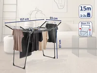 Leifheit 87018 Clothes horse wing Black