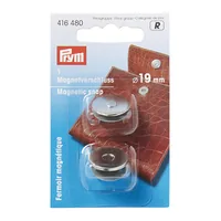 Prym Magnetverschluss 19 mm, Silber - Verpackungseinheit: 1 Stück - Detailfarbe: Silber - Produkttyp: Magnetverschluss