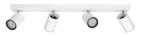 Philips Aufbauspot MyLiving Kosipo, 4 x 5.5W, GU10, Weiss - Leuchten Kategorie: Aufbauleuchte - Betriebsart: Netzbetrieb - Lampensockel: GU10 - Farbtemperatur Kelvin: Je nach Leuchtmittel - Gesamtleistung: 5.5 W - Farbwiedergabeindex CRI: 0