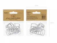Partydeco Tischkarte Halter Herz 2.5 cm, 10 Stück, Silber - Papierformat: Kein - Motiv: Hochzeit - Verpackungseinheit: 10 Stück - Detailfarbe: Silber - Inkl. Couvert: Nein