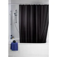 Wenko Duschvorhang Anti-Schimmel 180 x 200 cm, Schwarz - Produkttyp: Duschvorhang - Detailfarbe: Schwarz - Breite: 180 cm - Höhe: 200 cm - Detailmaterial: Polyester (PES) - Grundmaterial: Kunststoff