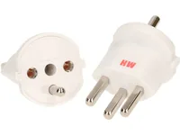 Max Hauri Fixadapter Schuko – Typ 23 Weiss - Detailfarbe: Weiss - Stromanschluss Seite A: T23 - Schalter: Nein - Stromanschluss Seite B: Schuko - Typ: Fixadapter