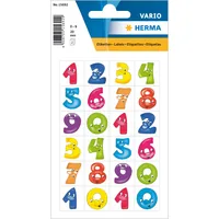 Herma Stickers Zahlensticker Lustige Zahlen 0 - 9, 20 x 50, 2 Blatt - Motiv: Zahlen