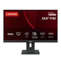 Lenovo ThinkVision E24-40 - LED-skærm - 24"""" (23.8"""" til at se) - 1920 x 1080 Full HD (1080p) @ 100 Hz - IPS - 250 cd/m² - 1300:1 - 4 ms - HDMI, VGA, DisplayPort - højtalere - ravnsort
