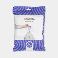 Brabantia Kehrichtsack PerfectFit D 15-20 l, 40 Stück - Parfümiert: Nein - Eigenschaften: Keine Eigenschaft - Verpackungseinheit: 40 Stück - Volumen: 20 l - Trageriemen: Ja - Material: Kunststoff