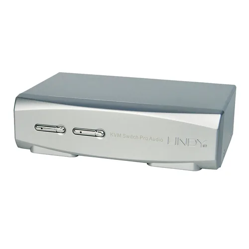 LINDY KVM Switch Pro 2 Port DisplayPort 1.2 USB 2.0 Audio