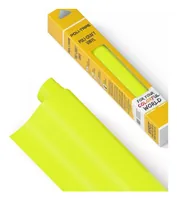 Poli-Tape Vinylfolie Permanent 30.5 x 183 cm, Neon Gelb matt - Geeignet für Drucker: Nein - Detailfarbe: Neongelb - Aussenanwendung: Ja - Selbstklebend: Ja - Aufbügelbar: Nein - Folientyp: Vinylfolie