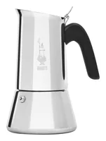 Bialetti Espressokocher Venus 10 Tassen, Silber - Material: Edelstahl - Kompatible Kochfelder: Glaskeramik - Gas - Halogen - Induktion - Elektro - Detailfarbe: Silber - Anzahl Tassen: 10 × - Betriebsart: Manueller Betrieb