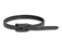 Delock Kabelbinder mit flachem Kopf L 205 x B 2,5 mm 100 Stück schwarz