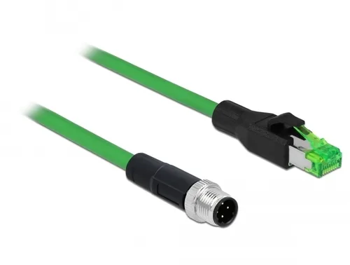 DELOCK Netzwerkkabel M12 4 Pin D-kodiert > RJ45 St PVC 2m