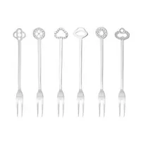 Sambonet Gabel-Set Party Oriental 6-teilig, Silber - Produkttyp: Gabel-Set - Material: Edelstahl 18/10 - Griffmaterial: Edelstahl - Detailfarbe: Silber - Anzahl Teile: 6 Teile - Spülmaschinenfest: Ja
