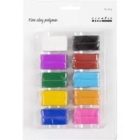 Creativ Company Modellierton Fine Clay 10 x 20 g, Sortierte Farben - Packungsgrösse: 200 g - Set: Ja - Anwender: Hobbyanwender - Detailfarbe: Mehrfarbig - Modelliermasse Art: Modelliermasse - Trocknung: Ofenhärtend