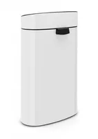 Brabantia Abfalleimer Touch Bin 40 l, White - Anzahl Behälter: 1 - Detailfarbe: Weiss - Fassungsvermögen: 40 l - Form: Rund - Material: Edelstahl
