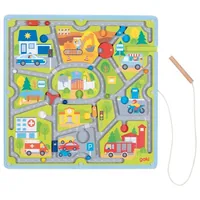 Goki Magnetlabyrinth Kleine Stadt - Altersempfehlung ab: 3 Jahren - Material: Kunststoff - Holz - Eigenschaften: Keine Eigenschaft - Zertifikate: Keine Zertifizierung - Detailfarbe: Mehrfarbig
